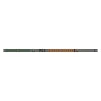 Vertiv Geist GU30017L PDU, 24 AC outlets, slim 0U design, alternating green and orange outlet sections.