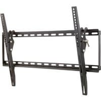Vivanco black tilt wall bracket, VESA 600x400, supports up to 85" TVs, max 45kg, adjustable arms.