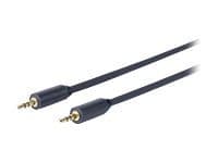 Black 2-meter Vivolink PROMJ2 audio cable with two gold-plated 3.5mm connectors, featuring a durable, flexible design for reliable audio connections.