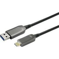 Black VivoLink USB 3.2 Gen 1 cable, 25m, with USB-A and USB-C connectors, gray casing.