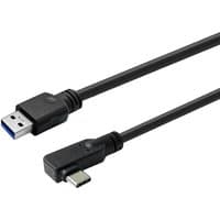 Black VivoLink 1m cable with USB-A to USB-C connectors, featuring a right-angle USB-C end.
