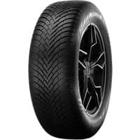 Black Vredestein Quatrac tire, size 205/55 R16 94V XL, with a V-shaped tread pattern and sleek black alloy wheel.
