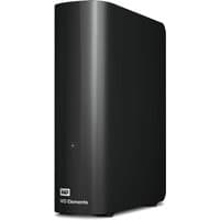 Black Western Digital Elements external hard drive, 18 TB, sleek vertical design with subtle LED indicator.