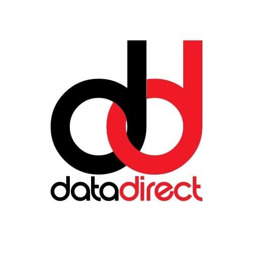 Black and red hinge for Xerox Workcentre 3215/3225, featuring a sleek design with the "data direct" logo prominently displayed in bold lettering.
