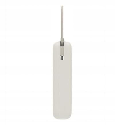 Xiaomi PB2030MI lithium-ion power bank in tan color, featuring a slim design with a USB port and a sleek finish.