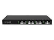 Black Yeastar TA3200 Gateway/controller with four rows of 24 green LED-lit Ethernet ports, designed for 10/100 Mbit/s connectivity.