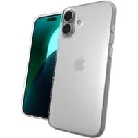 Clear ZAGG CrystlPal Lite case for iPhone 16 Plus, transparent design, precise cutouts, slim and durable protection.