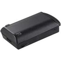 Black rectangular Zebra handheld mobile computer battery with curved edges and connector slots.