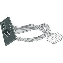 Black plastic printer/scanner bezel with multiple connectors and wires, designed as a spare part for Zebra P1080383-434 models.