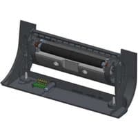 Black Zebra printer/scanner dispenser spare part with roller and circuit board, model P1112640-031.