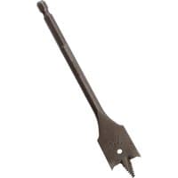 Bosch flat drill bit, 25 × 152mm, with hex shank, dark metallic finish, pointed tip for self-cutting.
