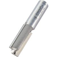 Silver Trend two flute straight cutter with cylindrical shank and engraved branding.