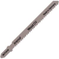 Gray Trend JB/T101B jigsaw blade with sharp teeth, marked "Wood CV" and "Made in Germany" in black text.