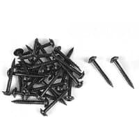 Black Trend 7x30mm pocket hole self-tapping screws, flat head, coarse thread, scattered and grouped, 500 pack.