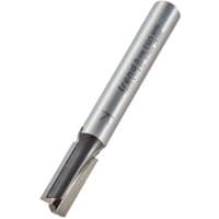 Silver Trend TR07X1/4TC cutter with two straight flutes and engraved branding on the shank.