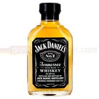 Jack Daniel's Old No 7 Whiskey 10cl, amber liquid in clear bottle with black label and white text.