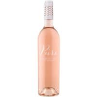 Mirabeau Pure Provence Rosé, 75 cl bottle with pale pink wine, white label, and zigzag patterned white cap.