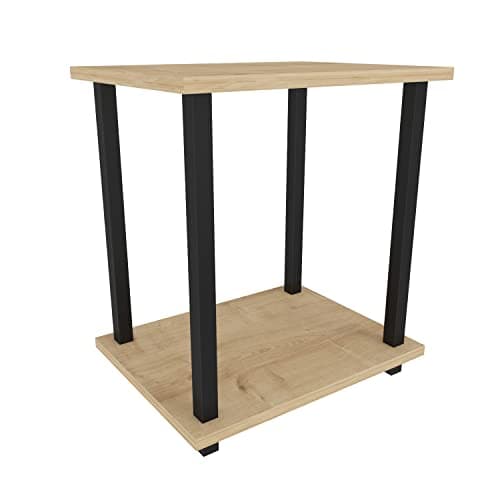 Decorotika Gurnee 2 Tier Black and Oak Side Table - image 5
