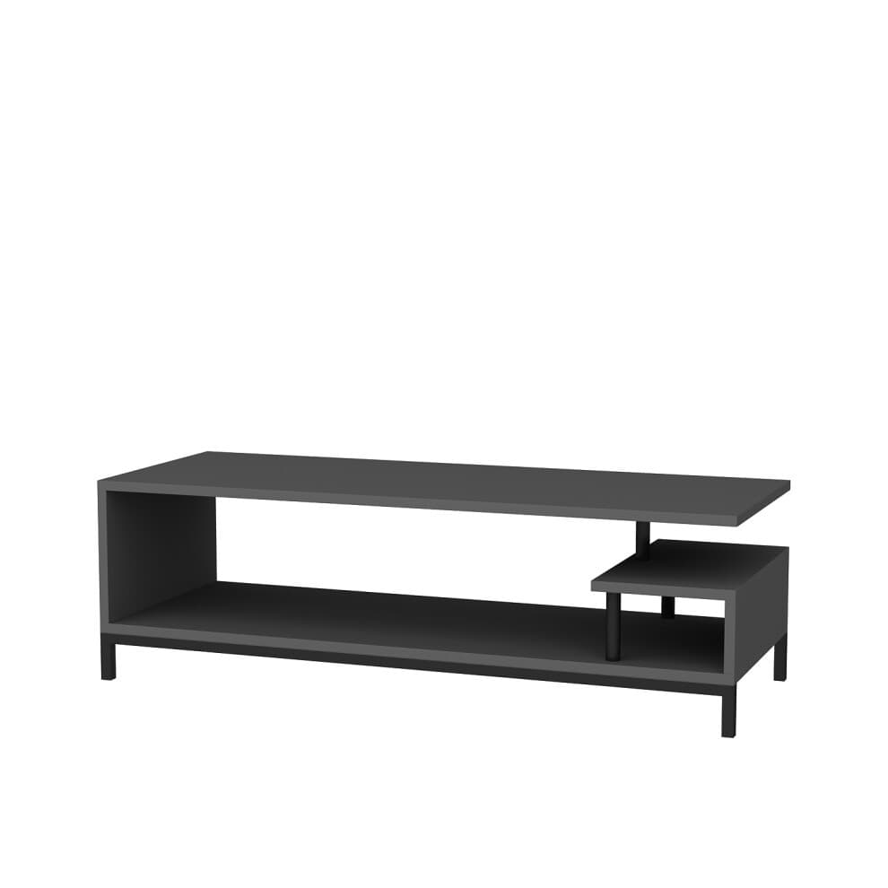 Decorotika Reilly Black and Anthracite 2 Shelf TV Unit - image 4