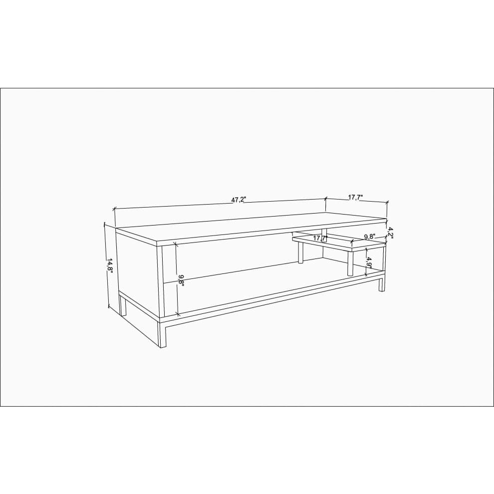 Decorotika Reilly Black and Anthracite 2 Shelf TV Unit - image 5