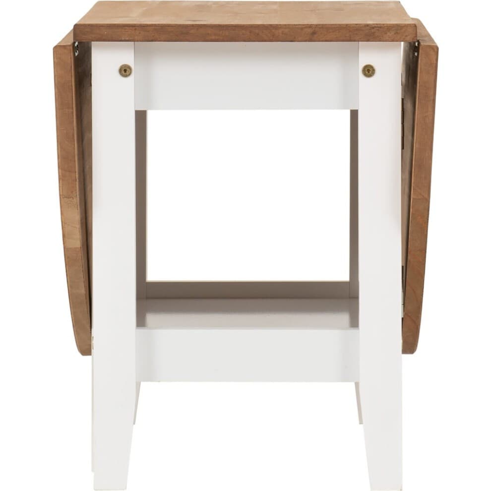 Seconique Santos Single Shelf Drop Leaf White Distressed Waxed Pine Coffee Table - image 4