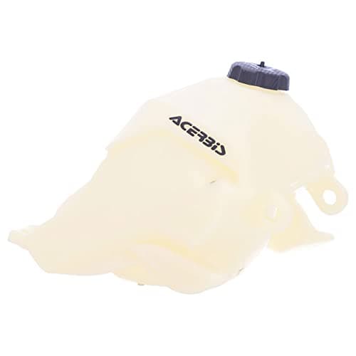 Transparent fuel tank for Honda CRF 250/300, featuring a 13.5 L capacity, with a black cap and the Acerbis logo prominently displayed on the side.