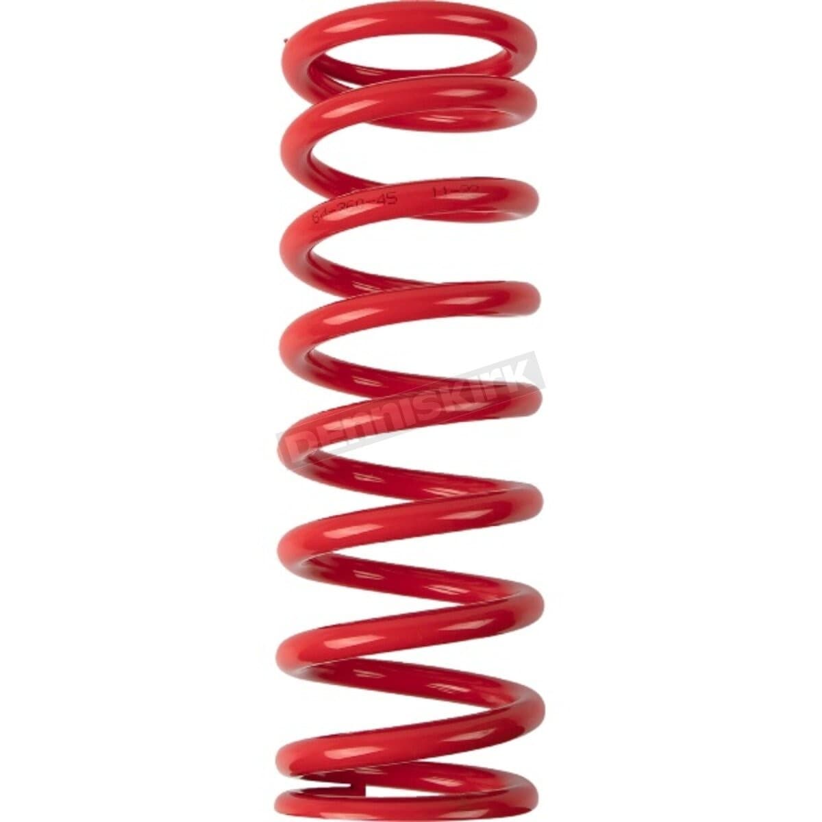 Red coil shock spring by Moose Racing, designed for Honda CR250 (2000-2007), featuring a 45 N/mm spring rate and a smooth, durable finish.