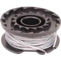 Black spool with gray 1.5mm line for Ryobi RLT36 trimmers, featuring a jagged edge design.