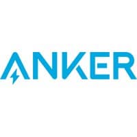 Black Anker car charger with 30W power, two USB ports, compact design, and blue LED indicator for fast charging.