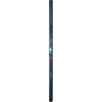 Black APC Rack PDU 2G with 21 C13 and 3 C19 outlets, vertical ZeroU design, digital display, and switching capability.