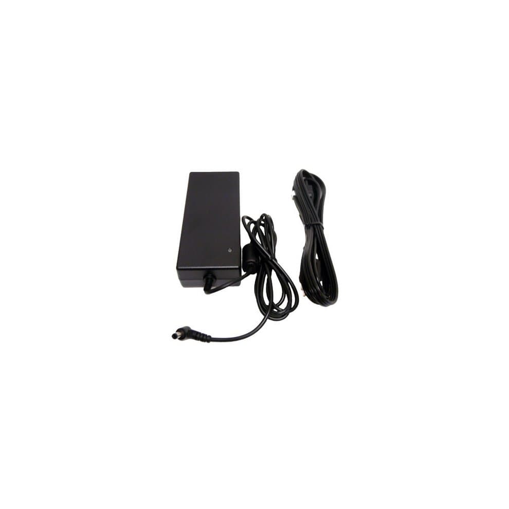 Black ASUS 0A001-00060100 power adapter with a compact rectangular design, featuring a power cord and a connector plug, designed for indoor use with a 120W capacity.