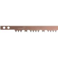 Bahco 23-36 bowsaw blade, 900mm, silver with raker teeth and dual mounting holes on one end.