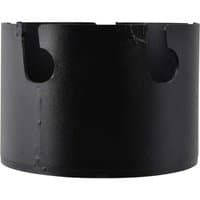 Black Bahco Superior carbide tip hole saw with smooth cylindrical body and two side openings.