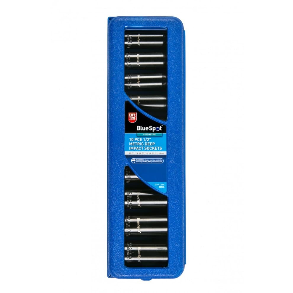Bluespot Tools 1/2in Metric Deep Impact Socket Set 10-24mm - image 5
