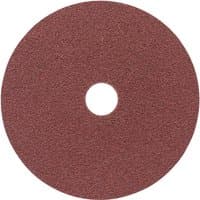 Bosch EXPERT R444 metal fibre sanding disc, circular, reddish-brown, with a central hole for attachment.