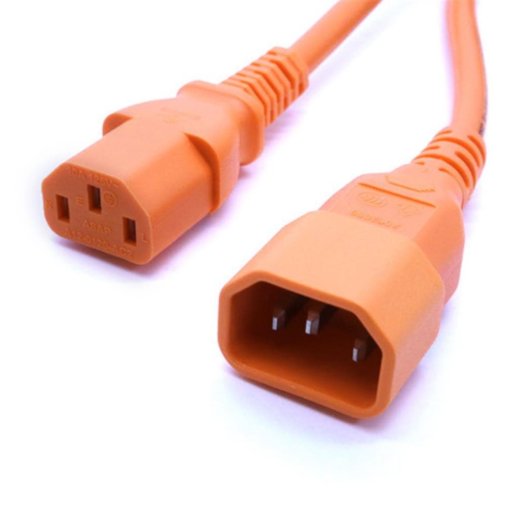 Cablenet 1.5m IEC C14 - IEC C13 Orange PVC 1.0mm Power Leads - image 2
