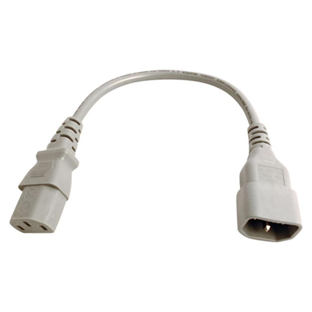 Cablenet 2m IEC C14 - IEC C13 Grey PVC 0.75mm Power Leads - image 2