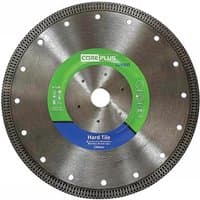 Coreplus CORDBHT230 230mm silver diamond blade with green and blue center label for hard tile cutting.