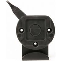 Black Datamax O'Neil mounting kit with square base, four screw holes, and a protruding connector.
