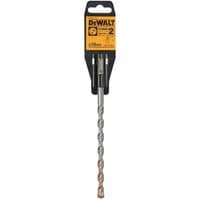 Dewalt SDS Plus Extreme 2 drill bit, 10x210mm, silver with spiral fluting and black packaging.