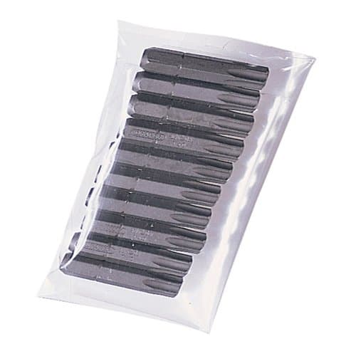 Draper 27848 Two Way Hand Riveter Kit in a clear plastic packaging, featuring a set of black rivets arranged neatly inside.