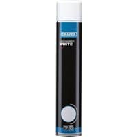White Draper line marker spray paint, 750ml, in a tall black can with blue and white labeling.