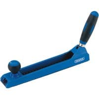 Blue Draper adjustable handle multi-rasp wood plane, 255mm, with black grip and rounded knob.