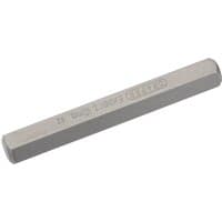 Hexagonal silver Draper Expert 10mm x 75mm insert bit with engraved branding for mechanic's bit sets.