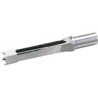 Silver Draper Expert 5/8" mortice chisel with a cylindrical shank and sharp cutting edge.