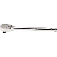 Silver Draper Expert ratchet with 60-tooth sealed head and 1/2" square drive, featuring a sleek, polished handle.
