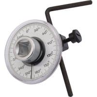 Draper Expert Angular Torque Gauge, 1/2" Sq. Dr., with circular dial, degree markings, and adjustable arm.