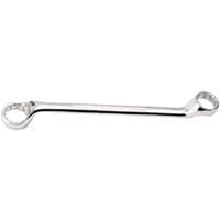Silver Draper Expert bi-hexagon deep offset ring spanner, 41 x 46mm, with polished finish and angled ends.