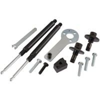 Black and silver Draper Expert engine timing kit with rods, bolts, and circular gauge for Fiat, Alfa Romeo, Chrysler, Lancia.