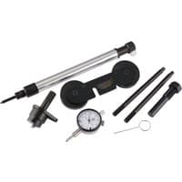 Draper Expert Engine Timing Kit ETK233 with silver rods, black components, and a white dial gauge for Audi, SEAT, Skoda, VW.